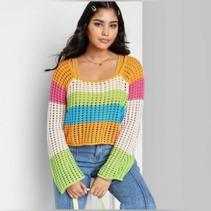 Cute multicolor pullover sweater